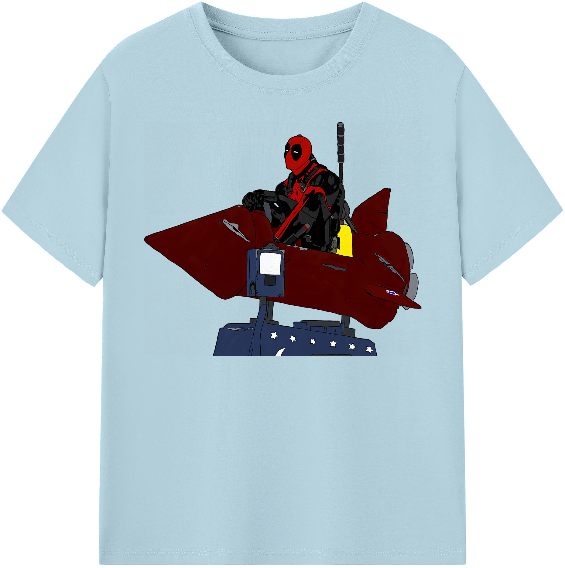 （画像用） Deadpool デッドプール 綿100％半袖Tシャツ（フロントプリント）
